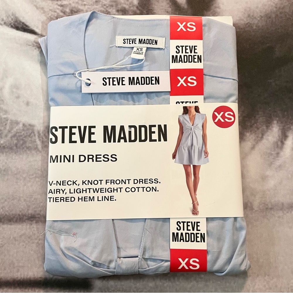Steve Madden Light Blue Mini Dress size XS NWT